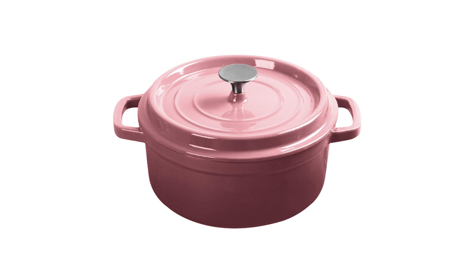 pink casserole dish with lid