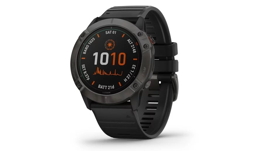 Cheap Garmin Fenix Pro Solar GPS Watch Titanium Carbon Grey DLC with Black Band Harvey Norman AU