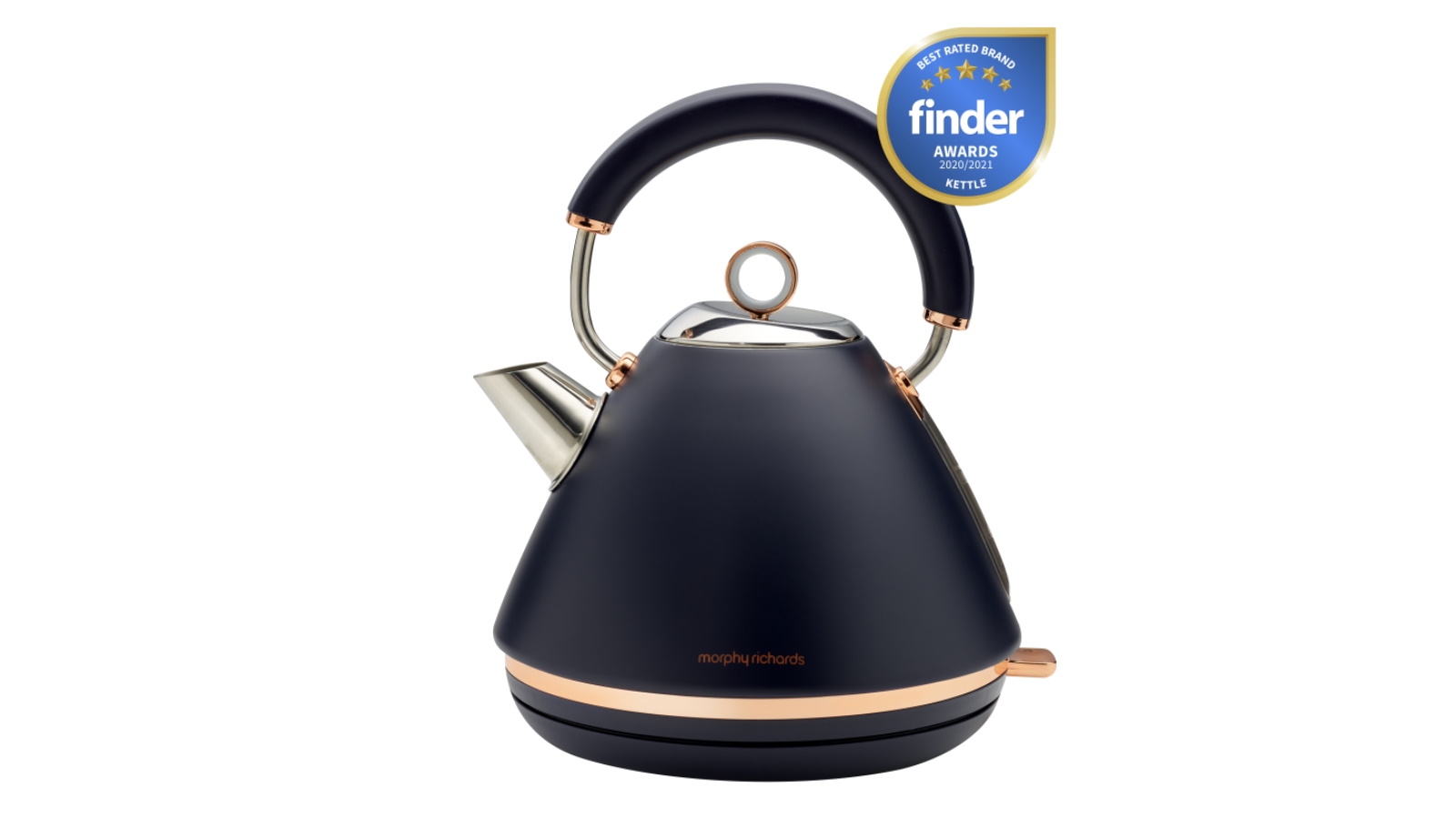 morphy richards midnight blue and rose gold kettle