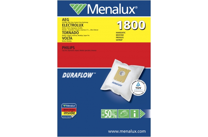 Menalux S Bag Duraflow Vacuum Bags Pack of 5 Part 1800 