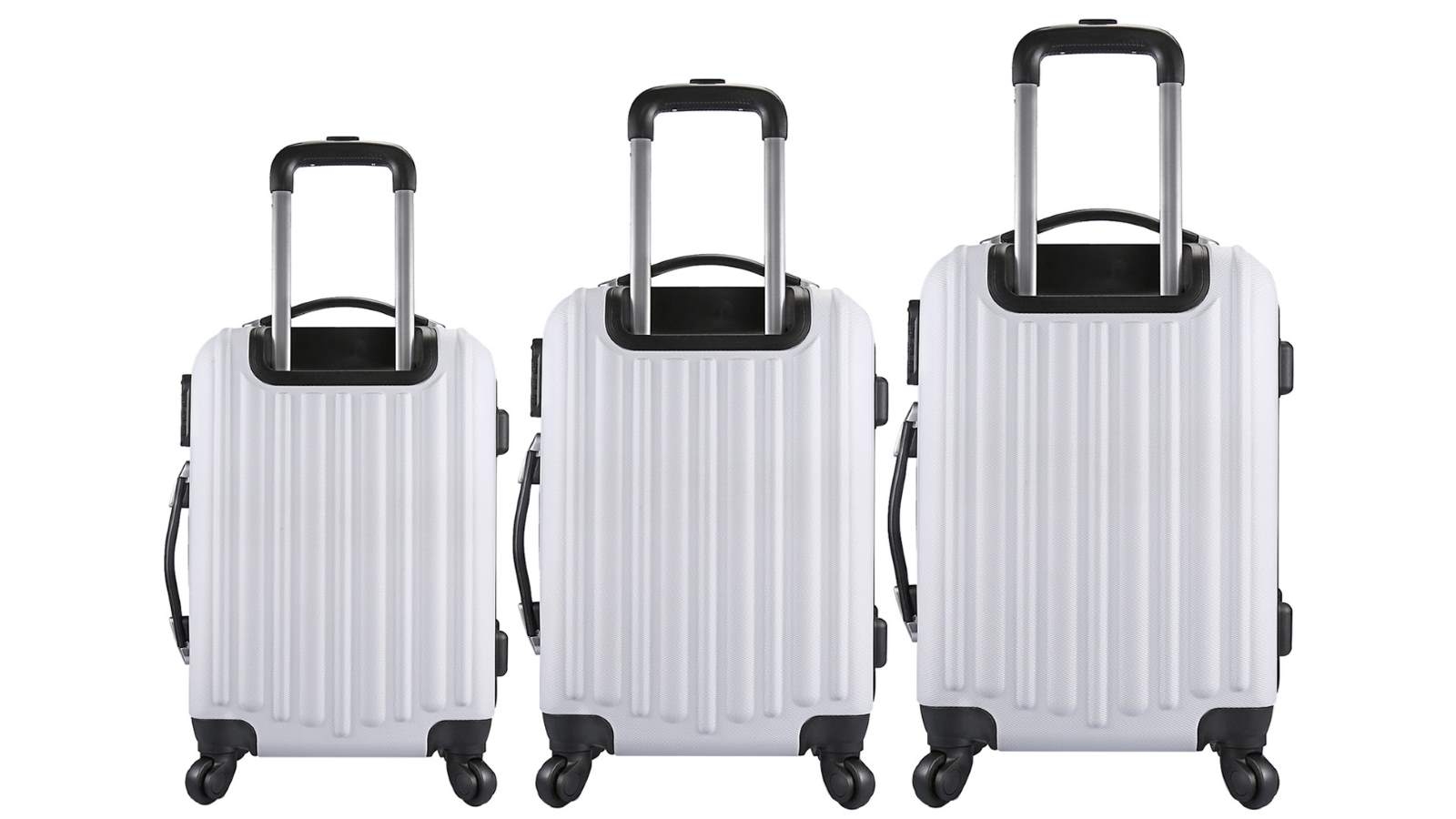 milano abs luxury shockproof luggage 3 piece set