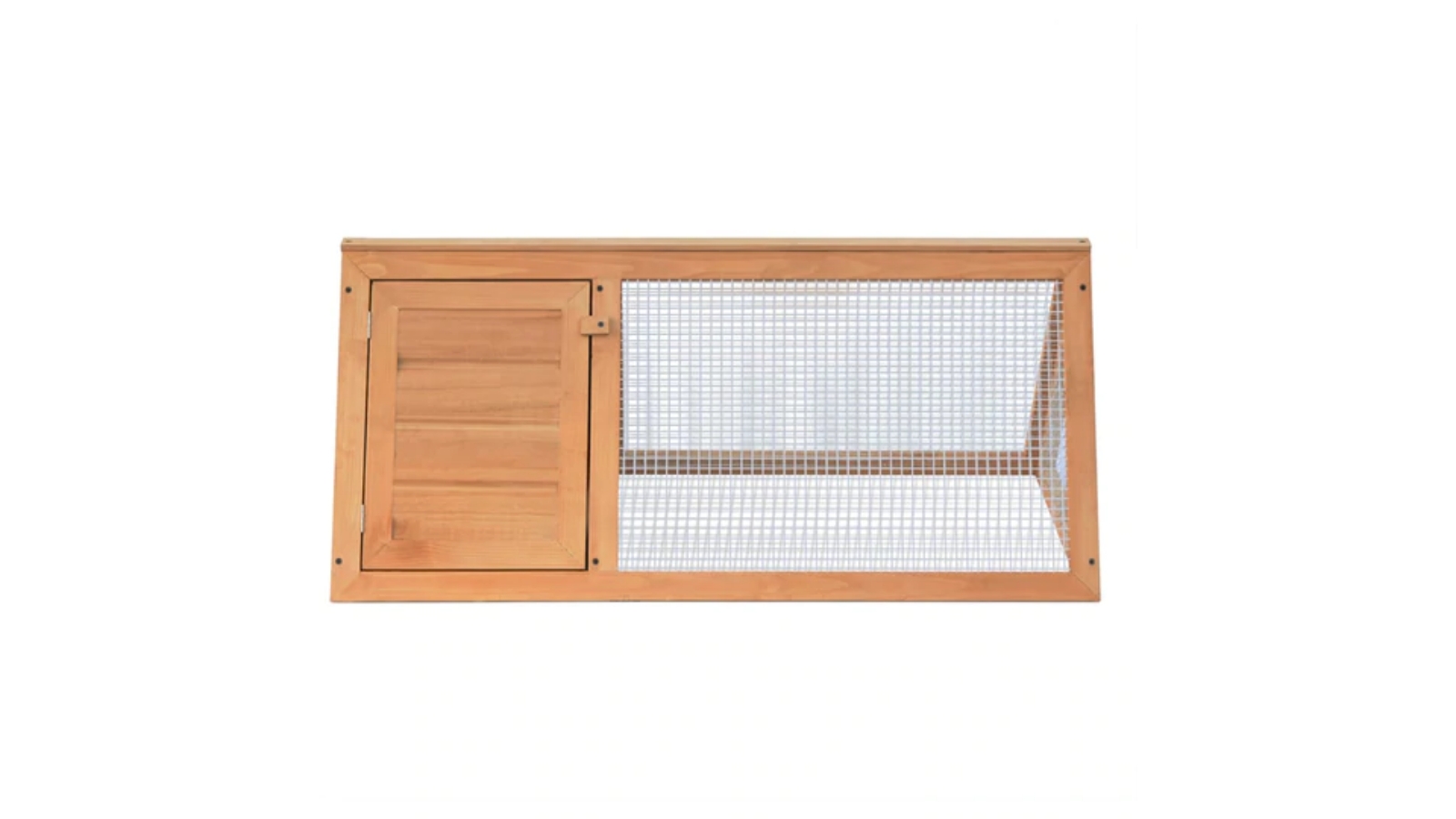 pawhut outdoor triangular wooden rabbit hutch