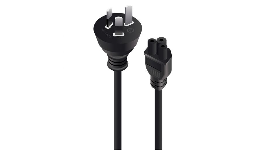 50cm AU Mains Power Lead Cable Cord AU 3-Pin to 2x IEC Twin Kettle Plugs 240V