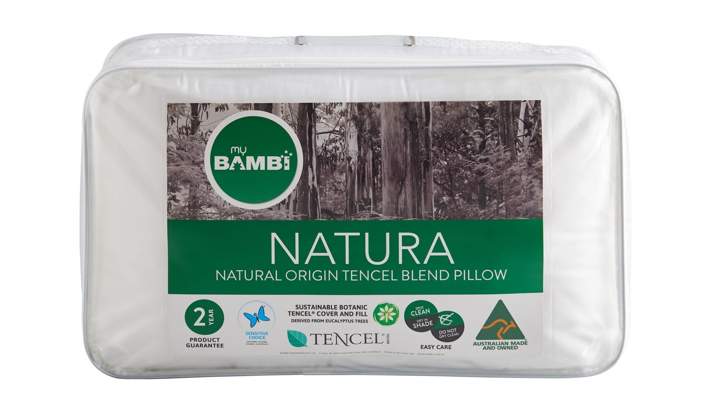 Buy Bambi Natura Eco Tencel Fill Standard Pillow | Harvey Norman AU