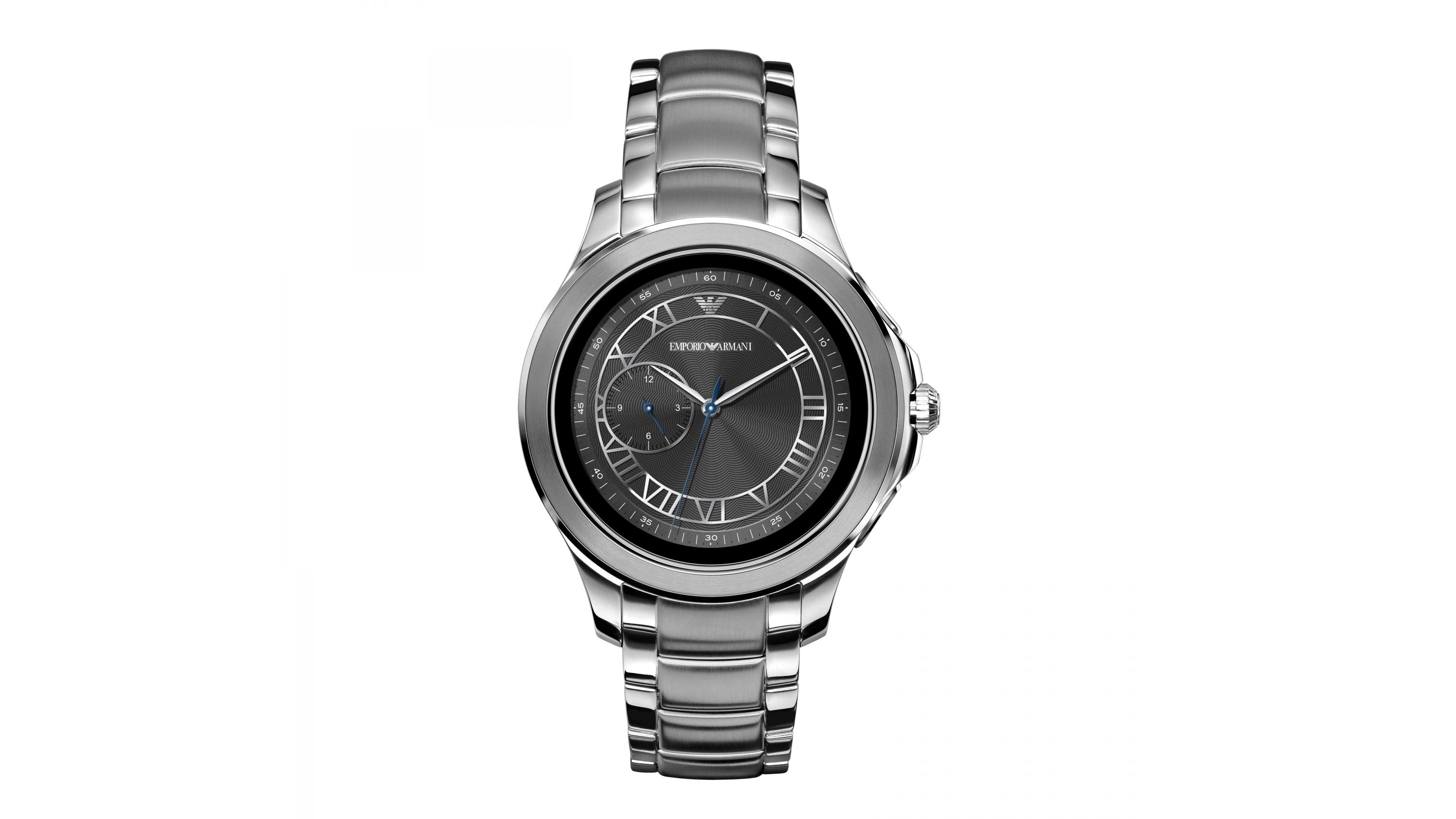 armani smartwatch silver