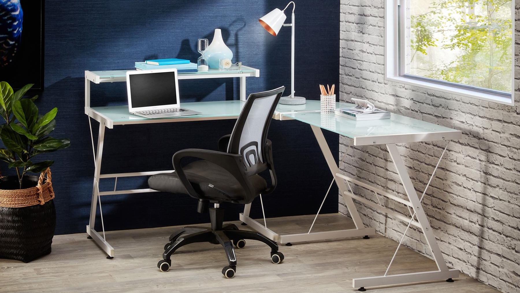 harvey norman glass desk