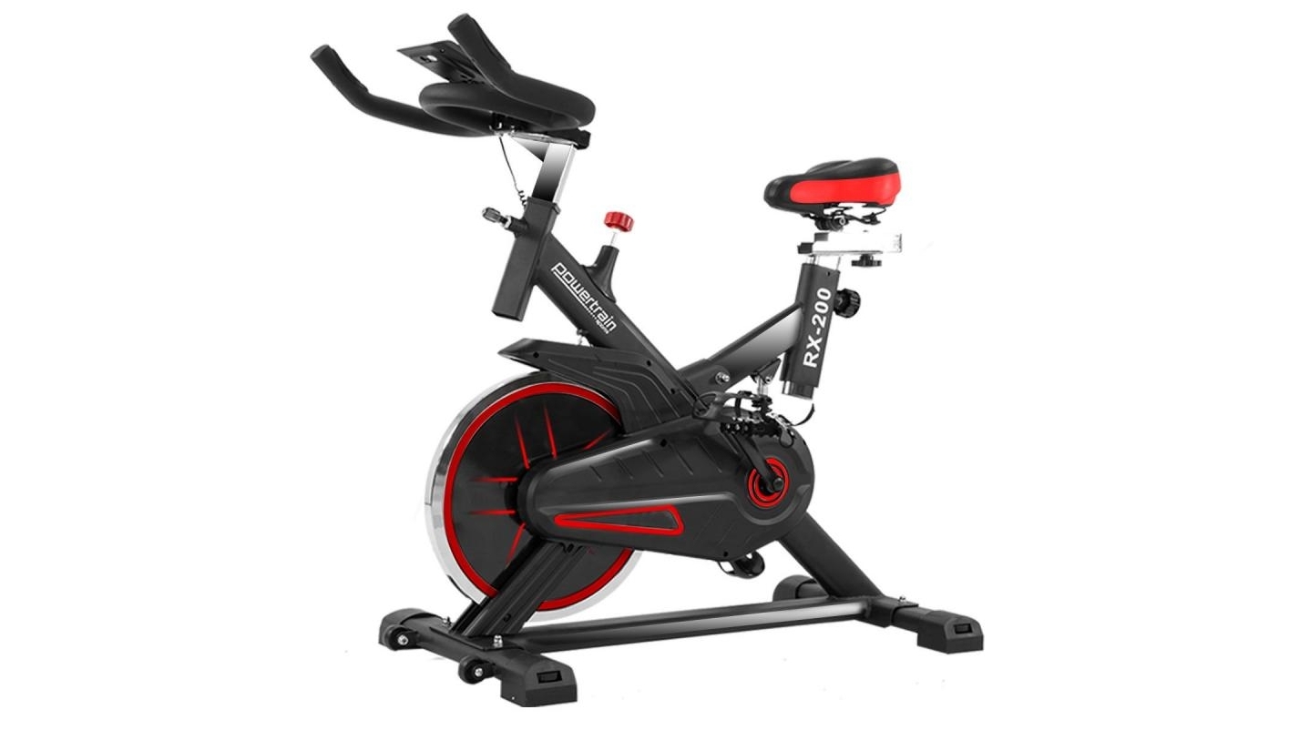 red exercise bike