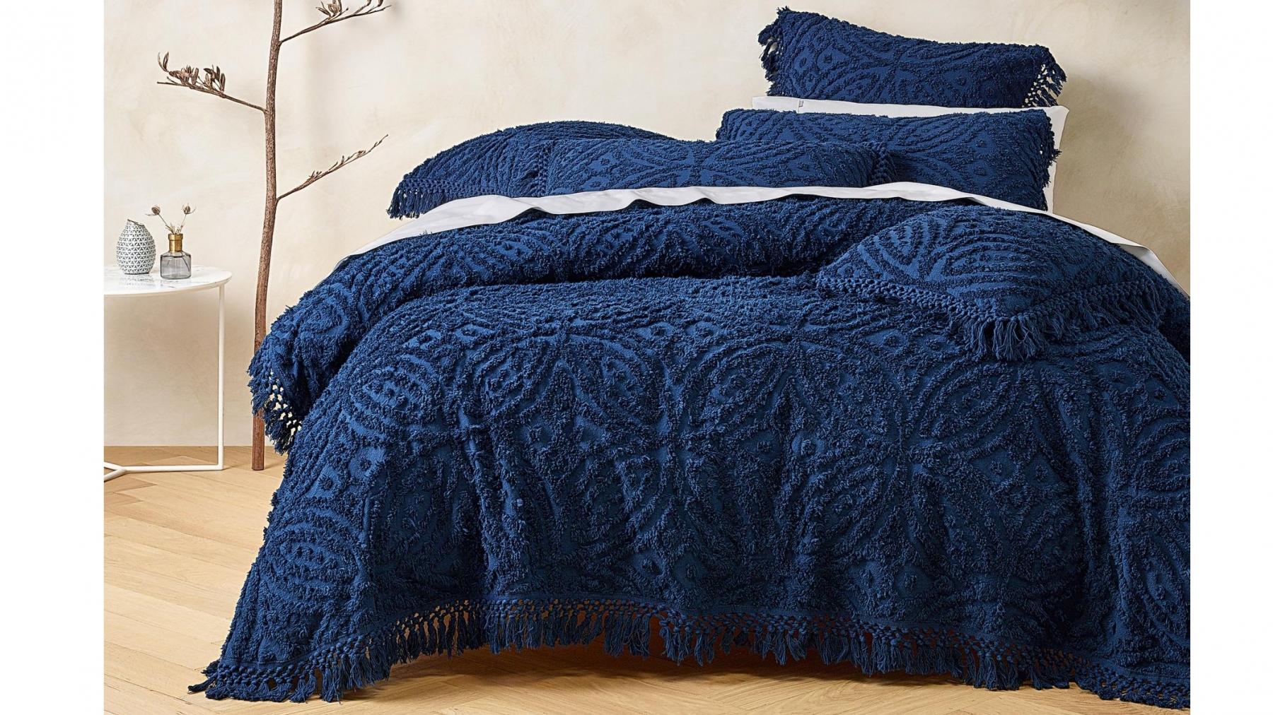 super king chenille quilt cover