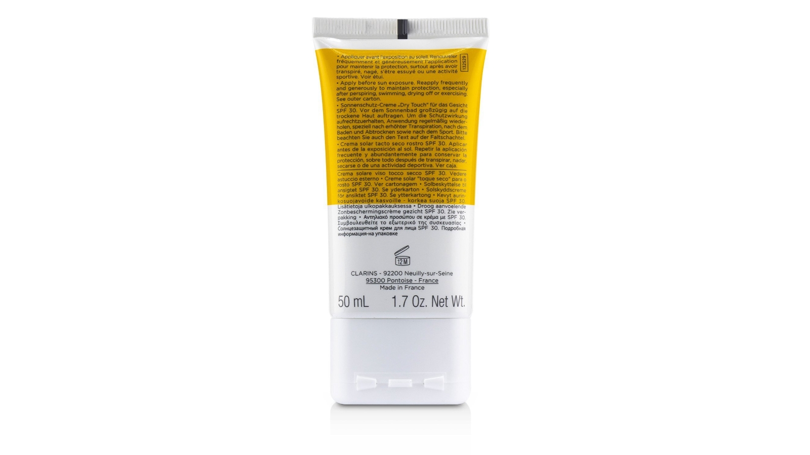 clarins dry touch sun care face cream spf30 50 ml