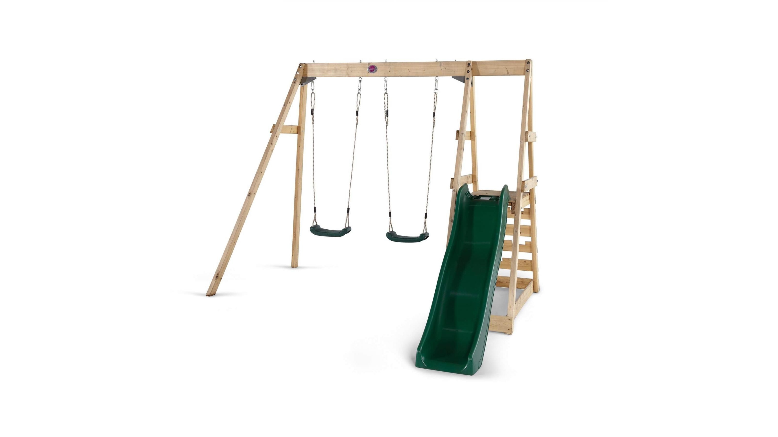 plum loris wooden swing set