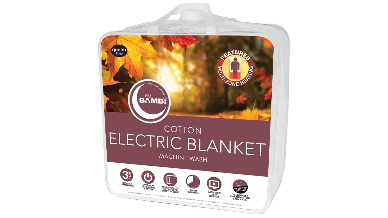 Hot Deals Bambi Cotton Electric Blanket Harvey Norman Au