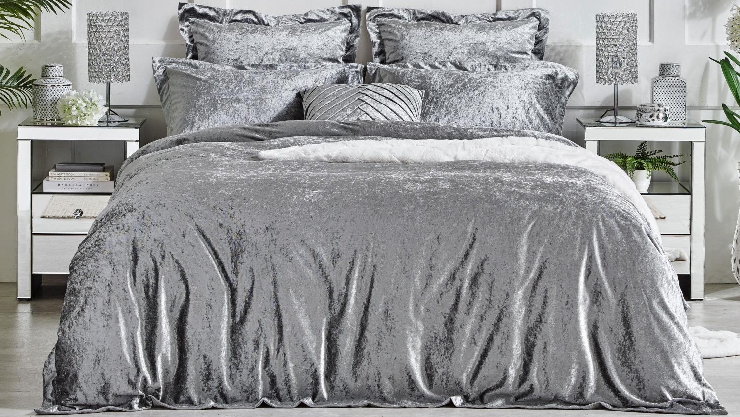 silver super king quilt cover