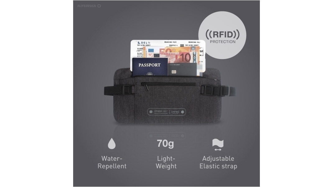 Buy Alife Travel Money Belt Grey Harvey Norman Au