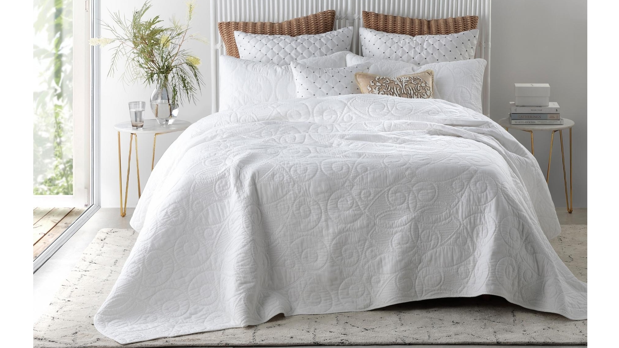 white coverlet