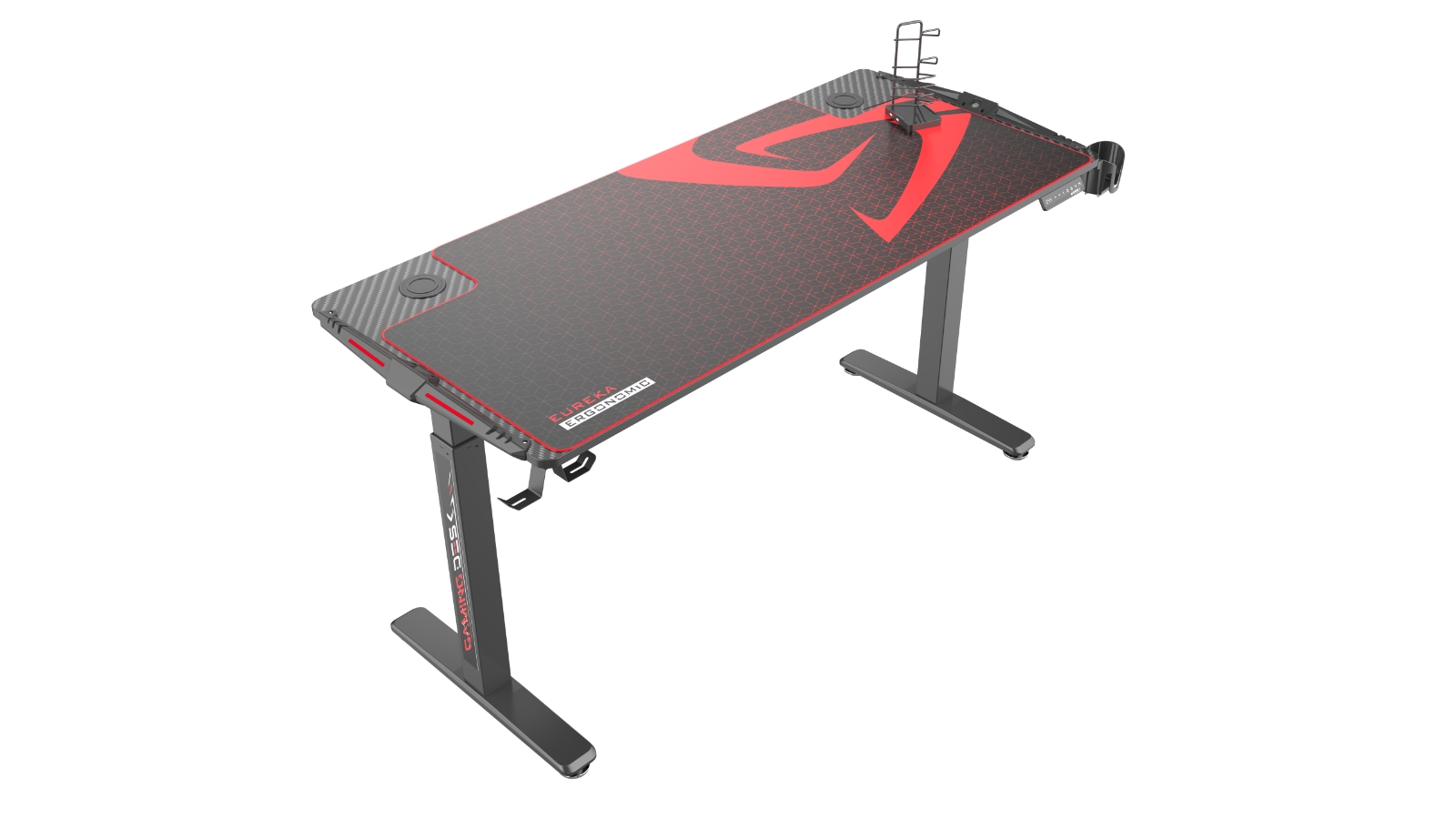 eureka ergonomic explorer gaming desk black