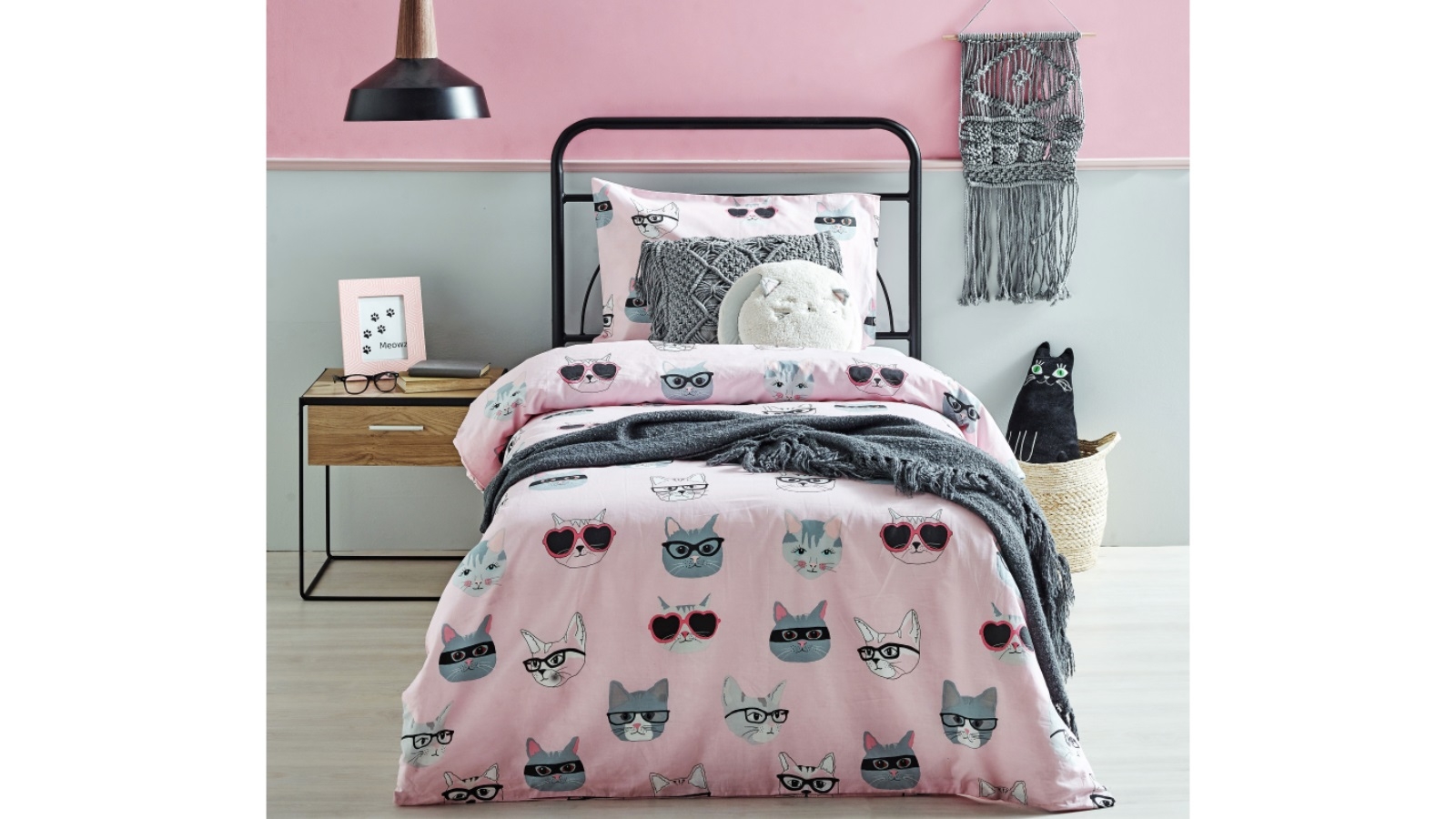 Buy Sophisti Cat Pink Single Quilt Cover Set Harvey Norman Au