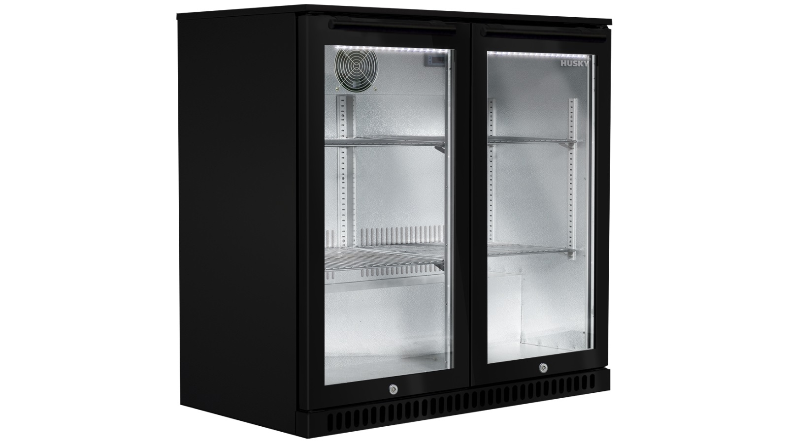 husky double door fridge