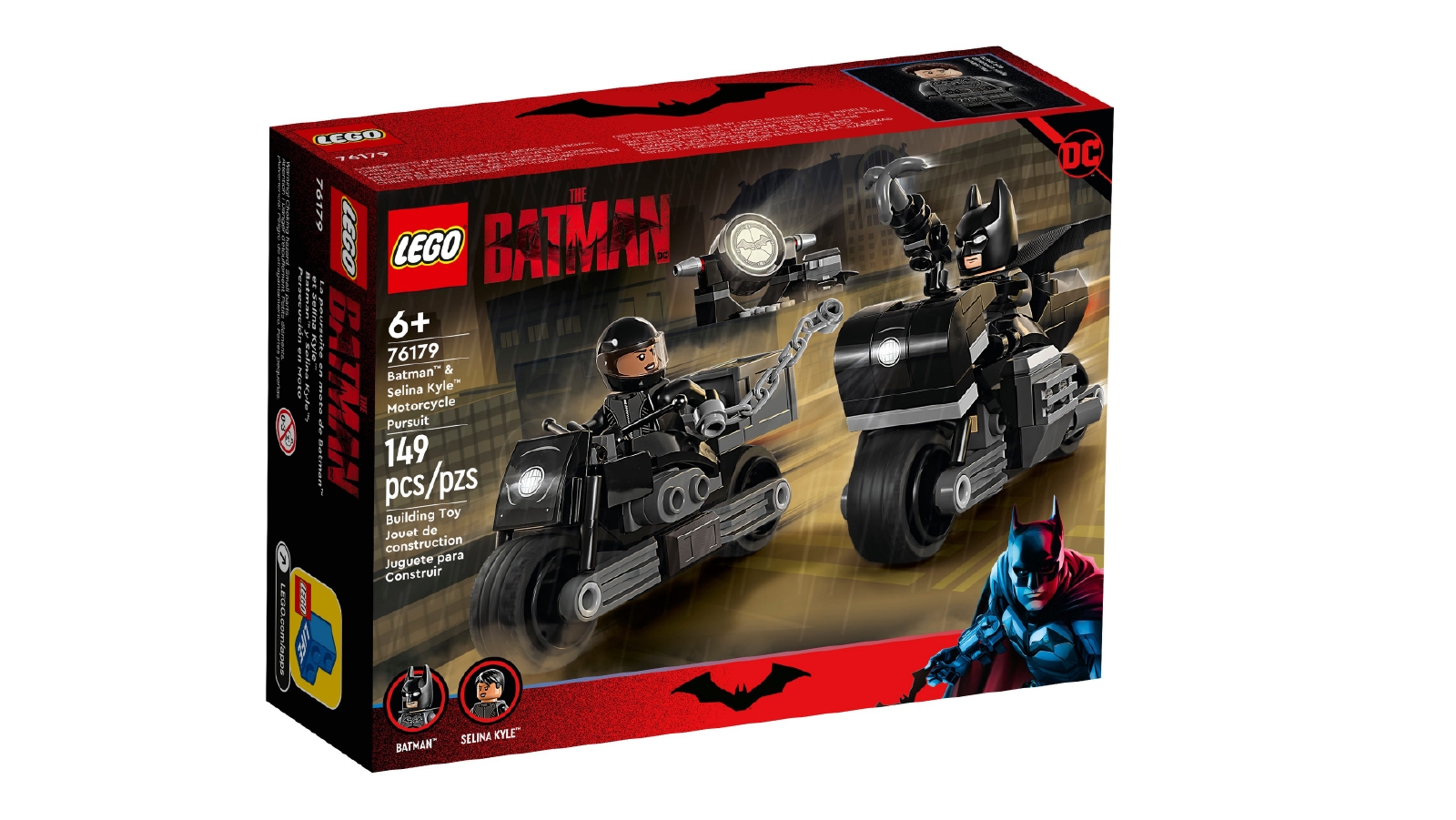 Buy Lego 76179 DC Batman Super Heroes - Batman and Selina Kyle Motorcycle  Pursuit | Harvey Norman AU