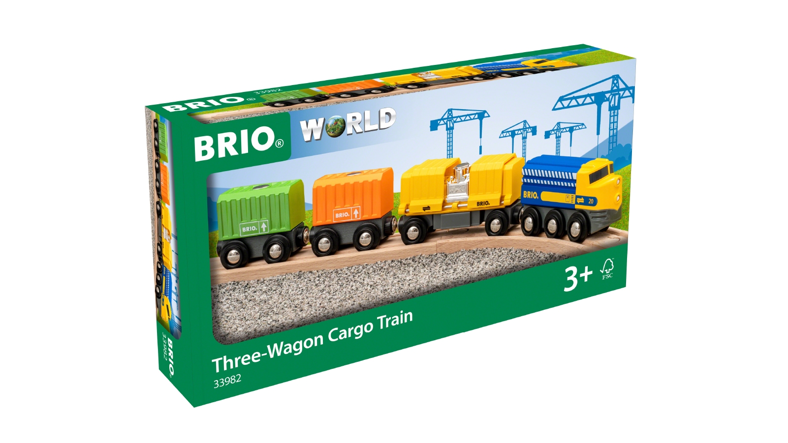 brio three wagon cargo train