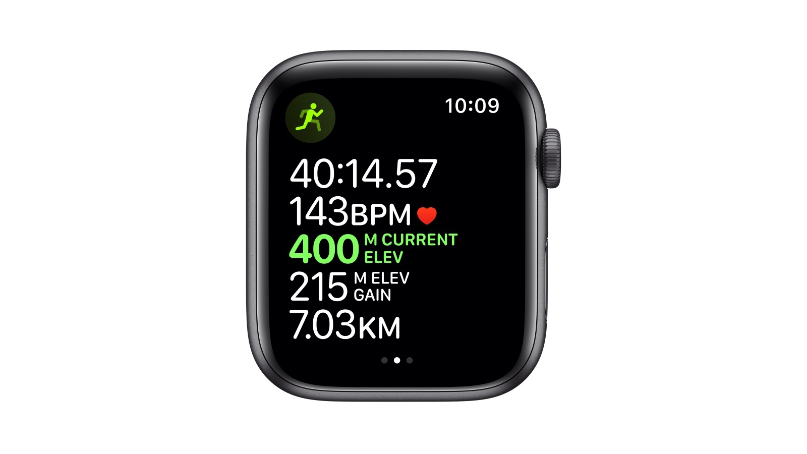 Apple Watch Series 5 44mm Space Grey Aluminum Case With Black Sport Band Gps