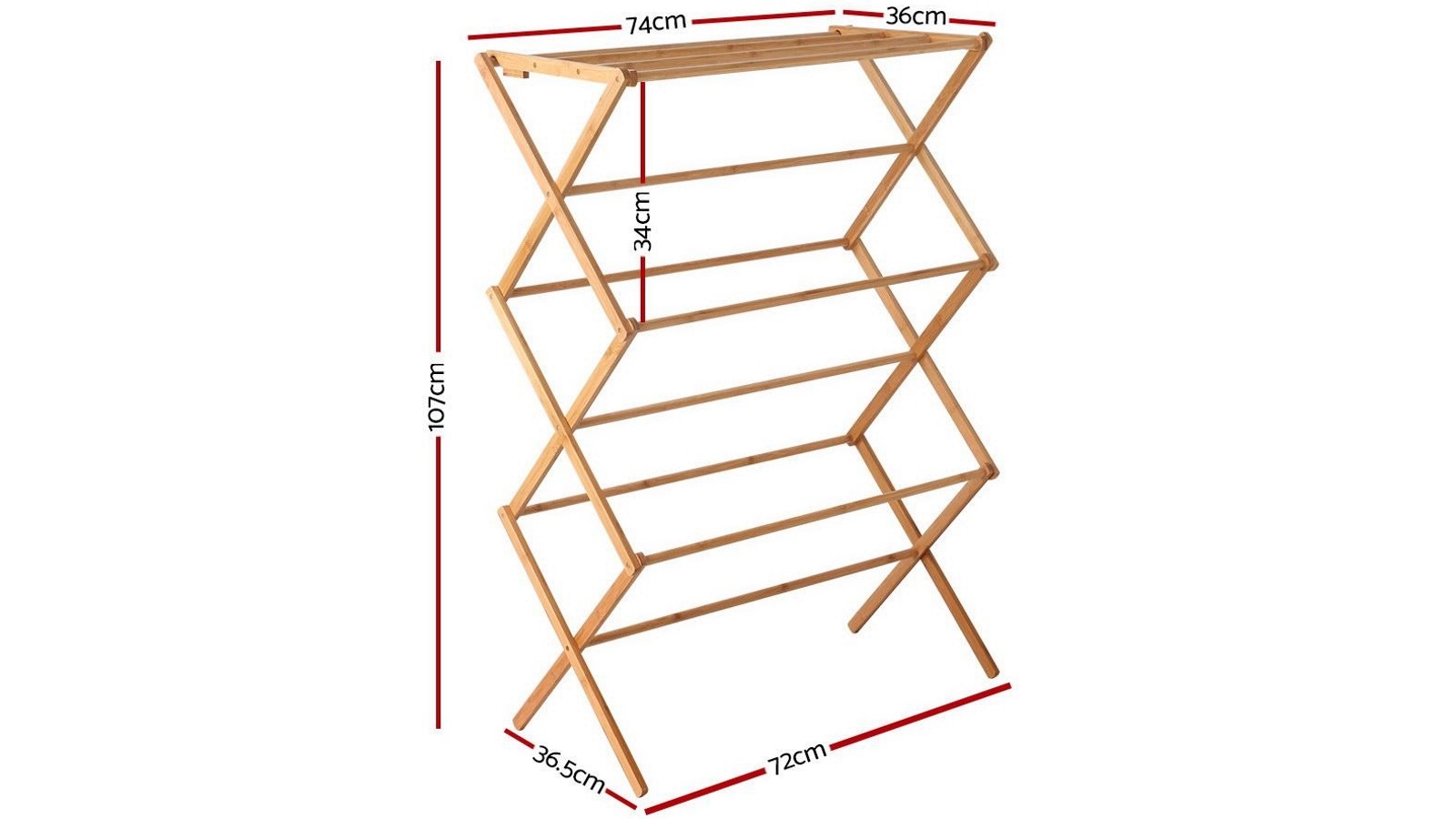 Buy Artiss Bamboo Clothes Dry Rack Harvey Norman Au
