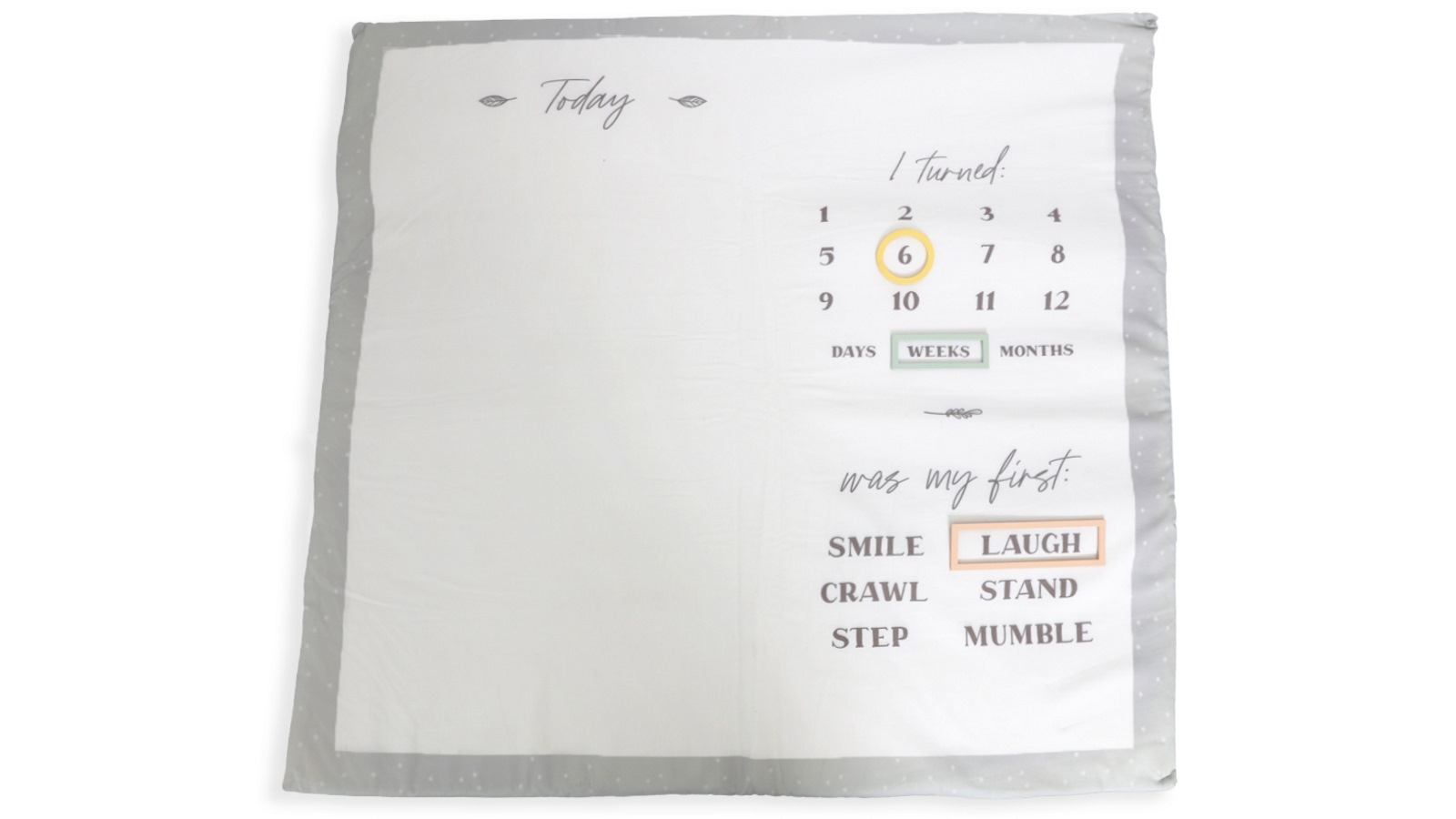 baby milestone mat