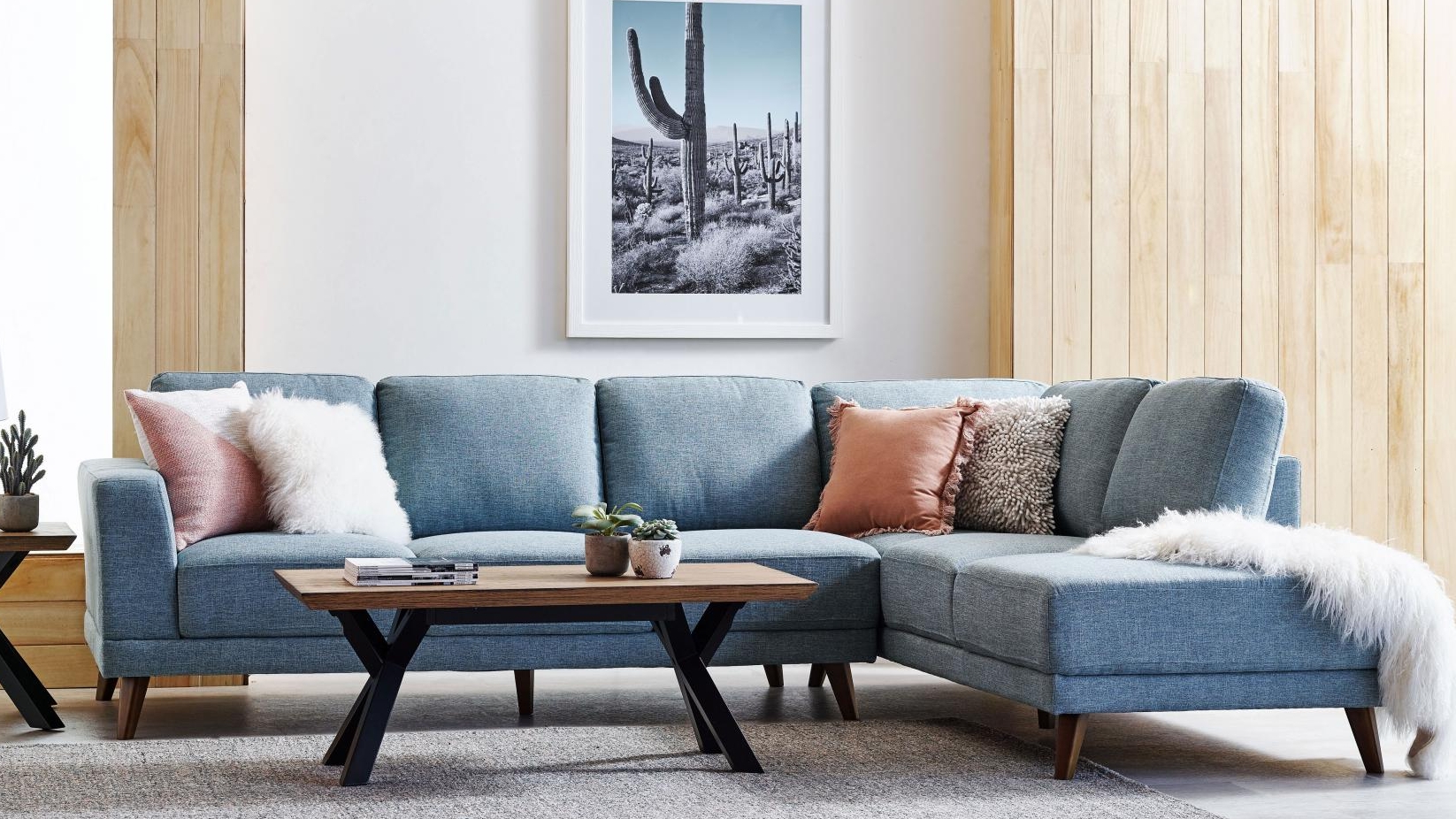Buy Brewer Fabric Corner Sofa With Chaise Harvey Norman Au