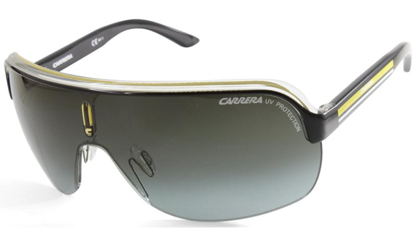 Buy Carrera Topcar 1 KBN PT Shiny Black-Yellow/Grey Gradient Unisex Shield  Sunglasses | Harvey Norman AU