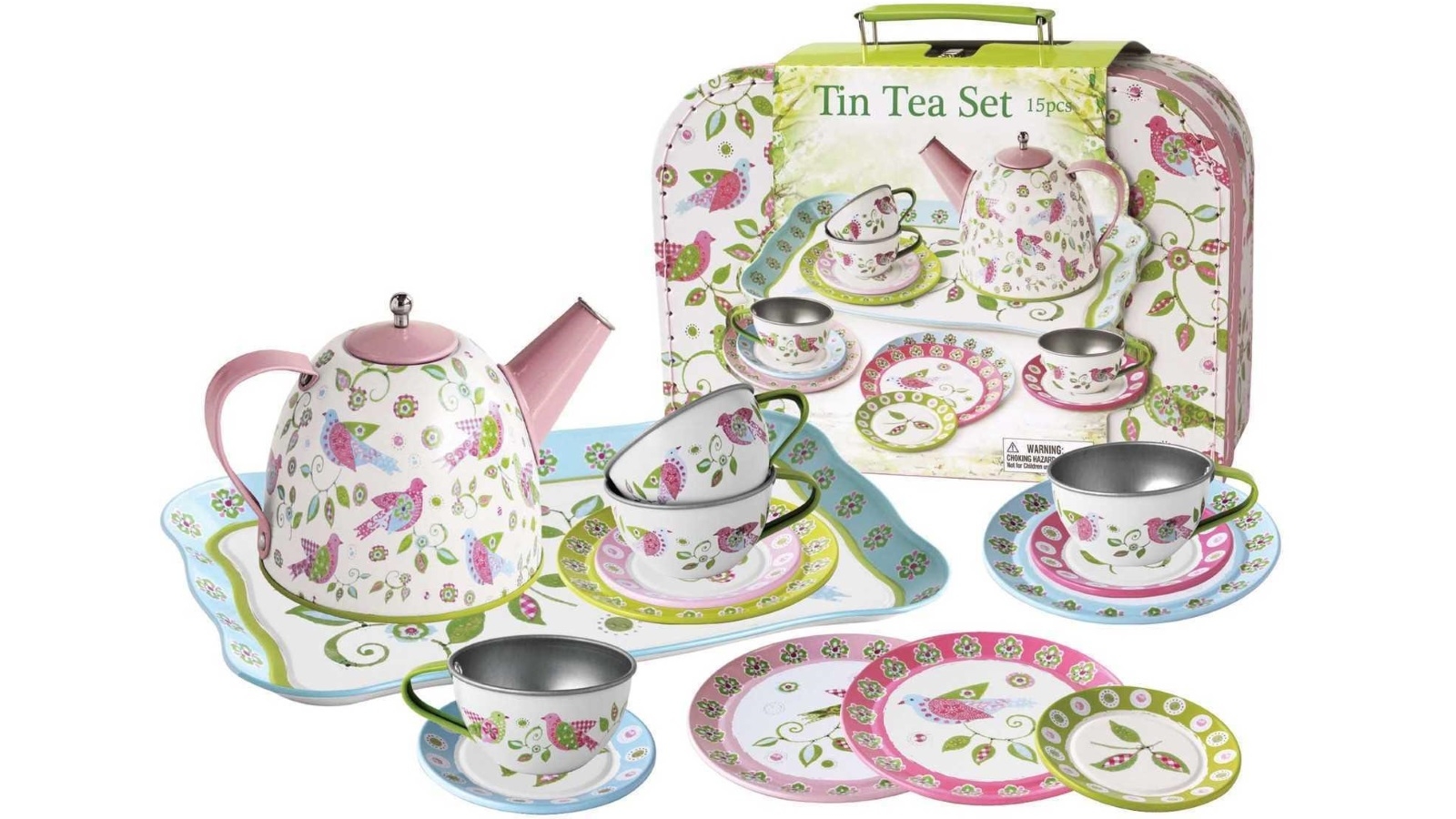 tin tea party set