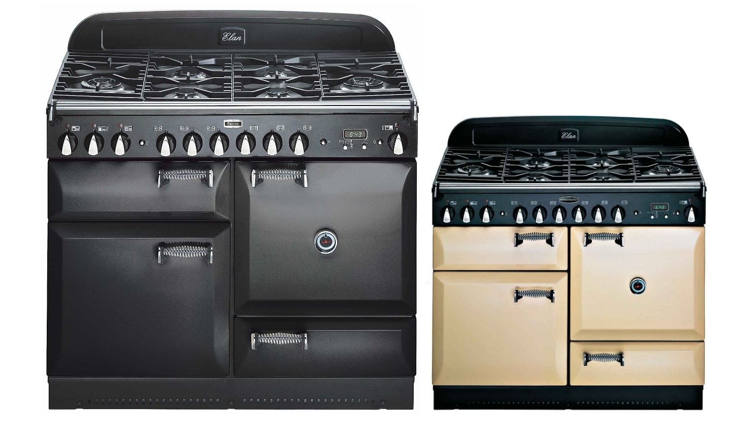 black freestanding cookers