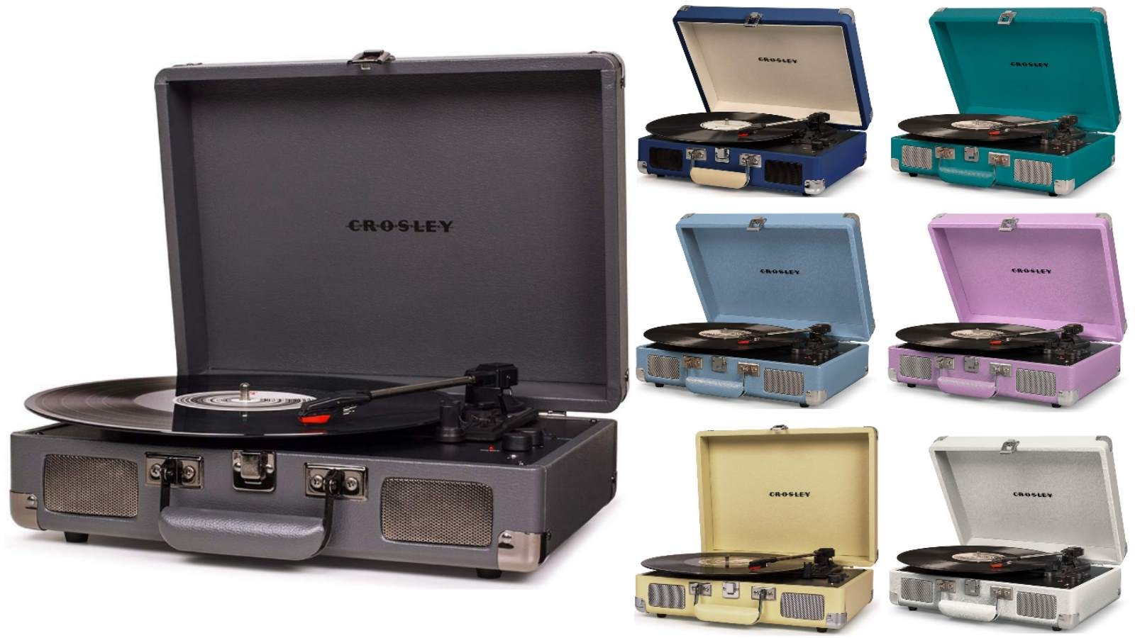 Buy Crosley Cruiser Deluxe Portable Turntable With Crate Harvey Norman Au