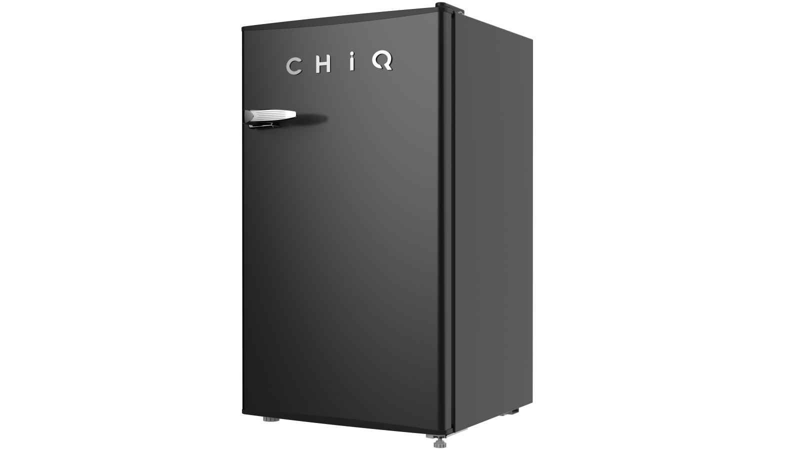 chiq black retro fridge