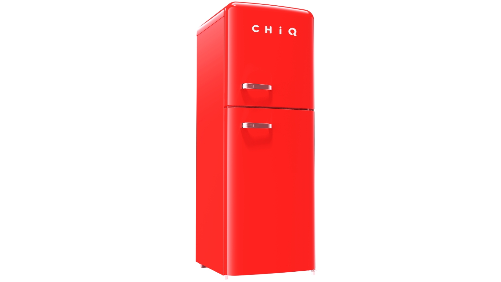 chiq 216l top mount refrigerator black