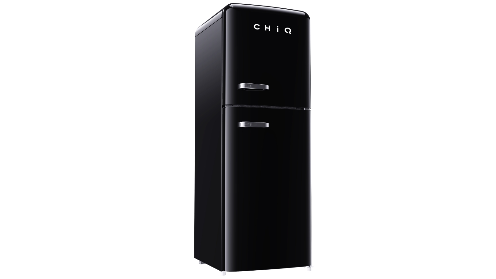 chiq black retro fridge