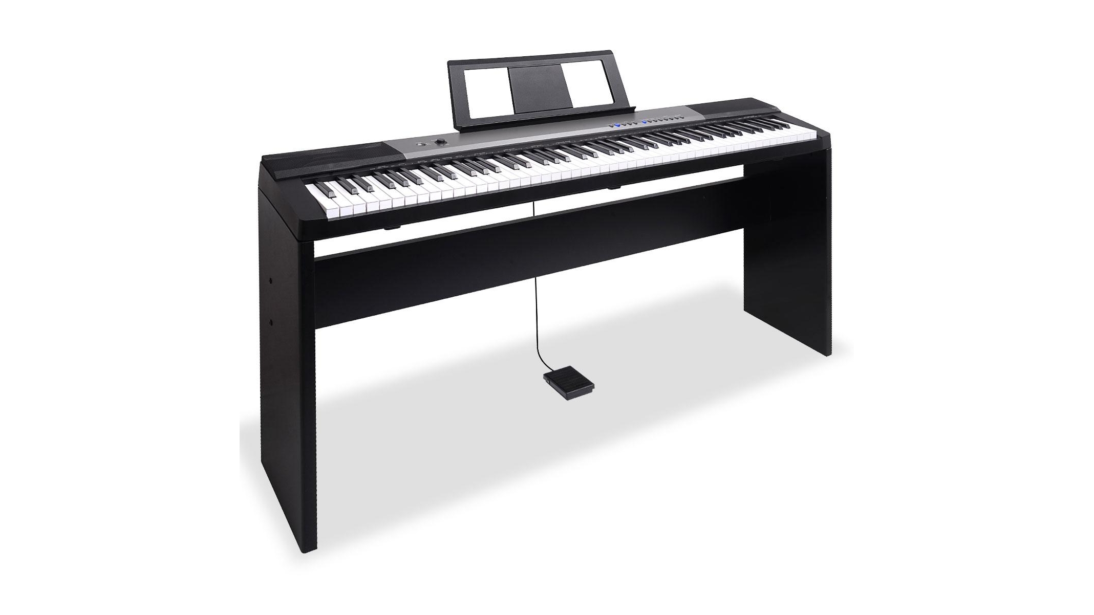 Black with bench 88 Key Piano without cover 