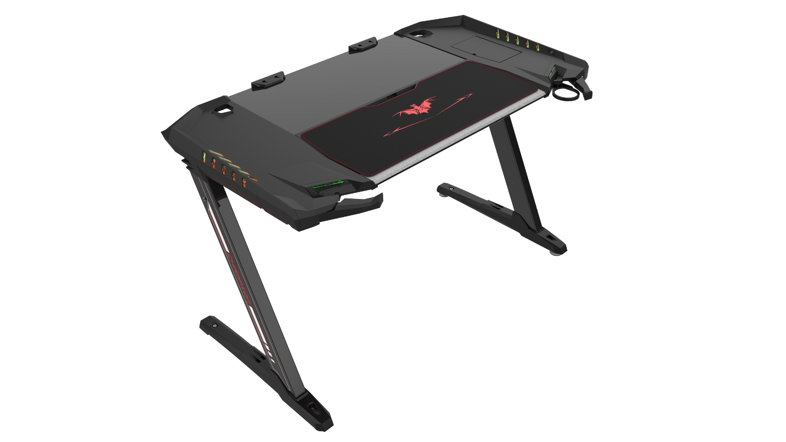 eureka ergonomic explorer gaming desk black