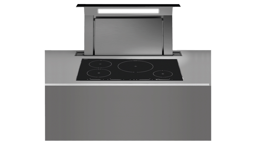range with a downdraft