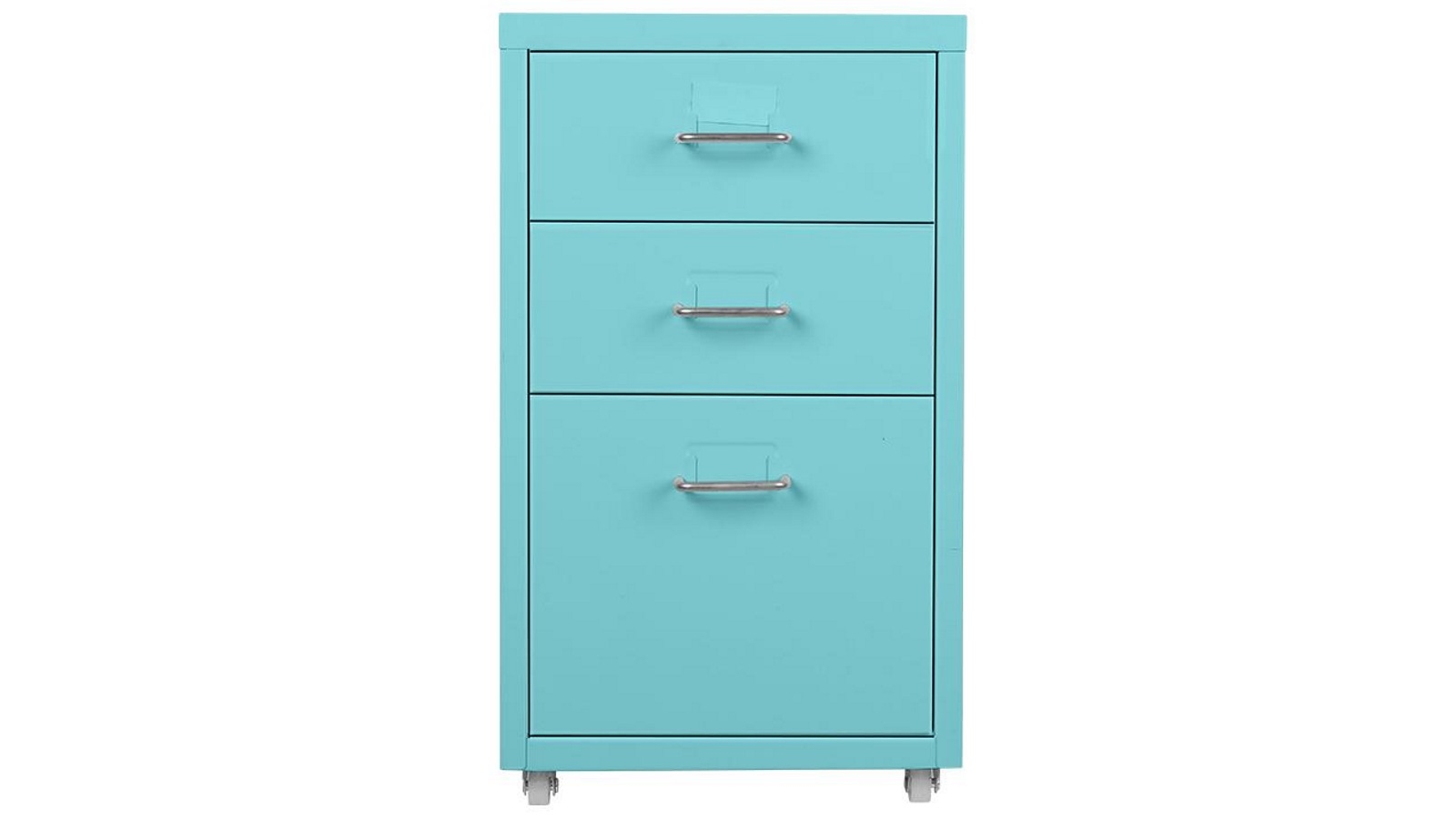 teal filing cabinet