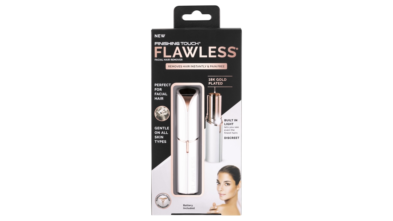 Buy Finishing Touch Flawless Facial Hair Remover - White | Harvey Norman AU