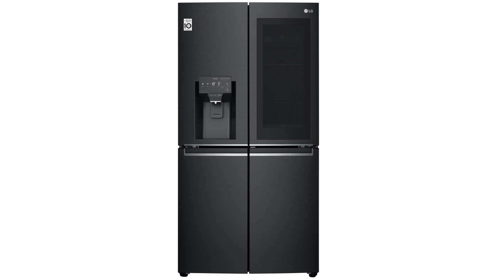 Buy Lg 910l French Door Fridge With Instaview Door In Door Matte Black Harvey Norman Au