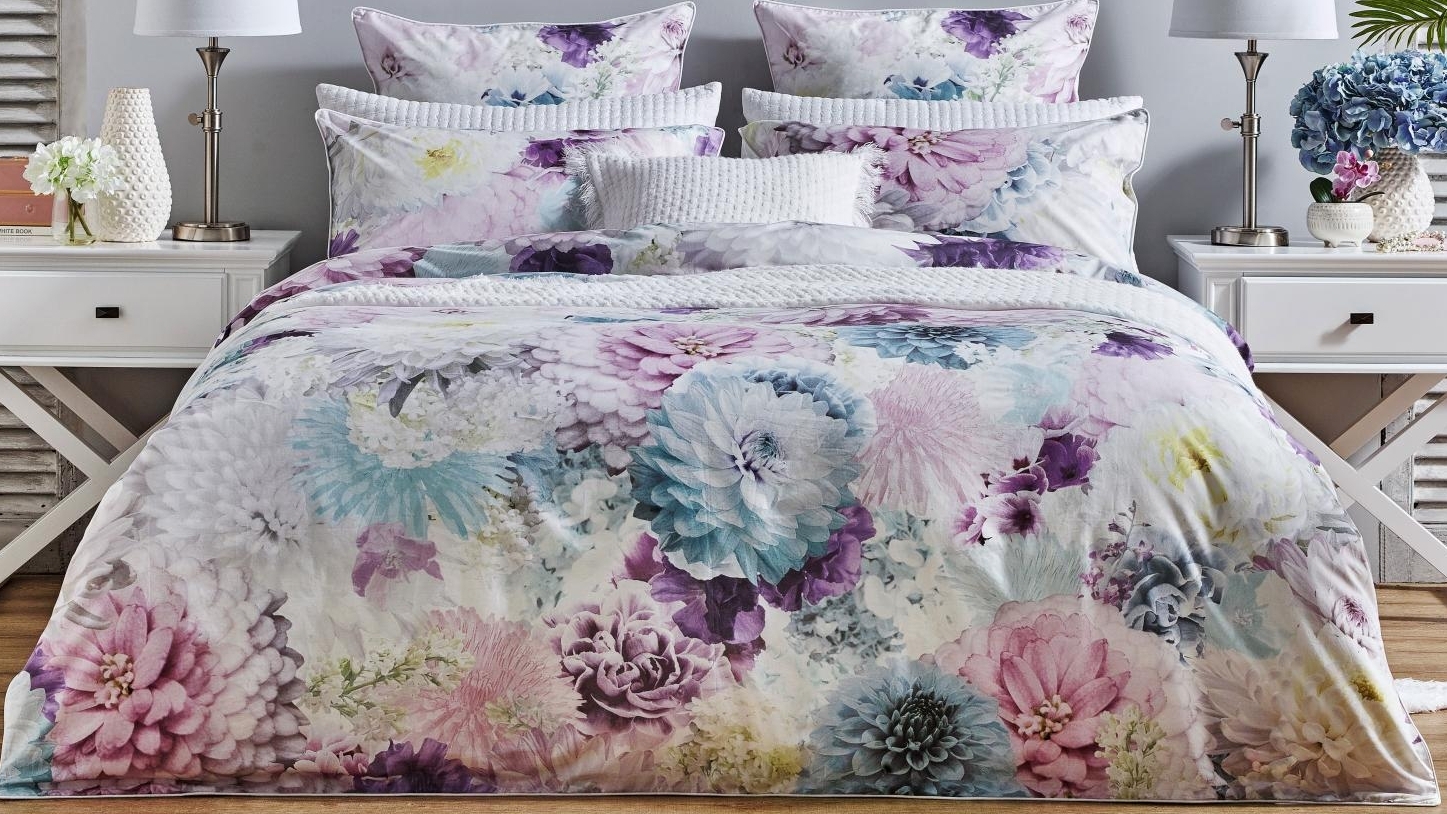 pastel coloured quilt covers