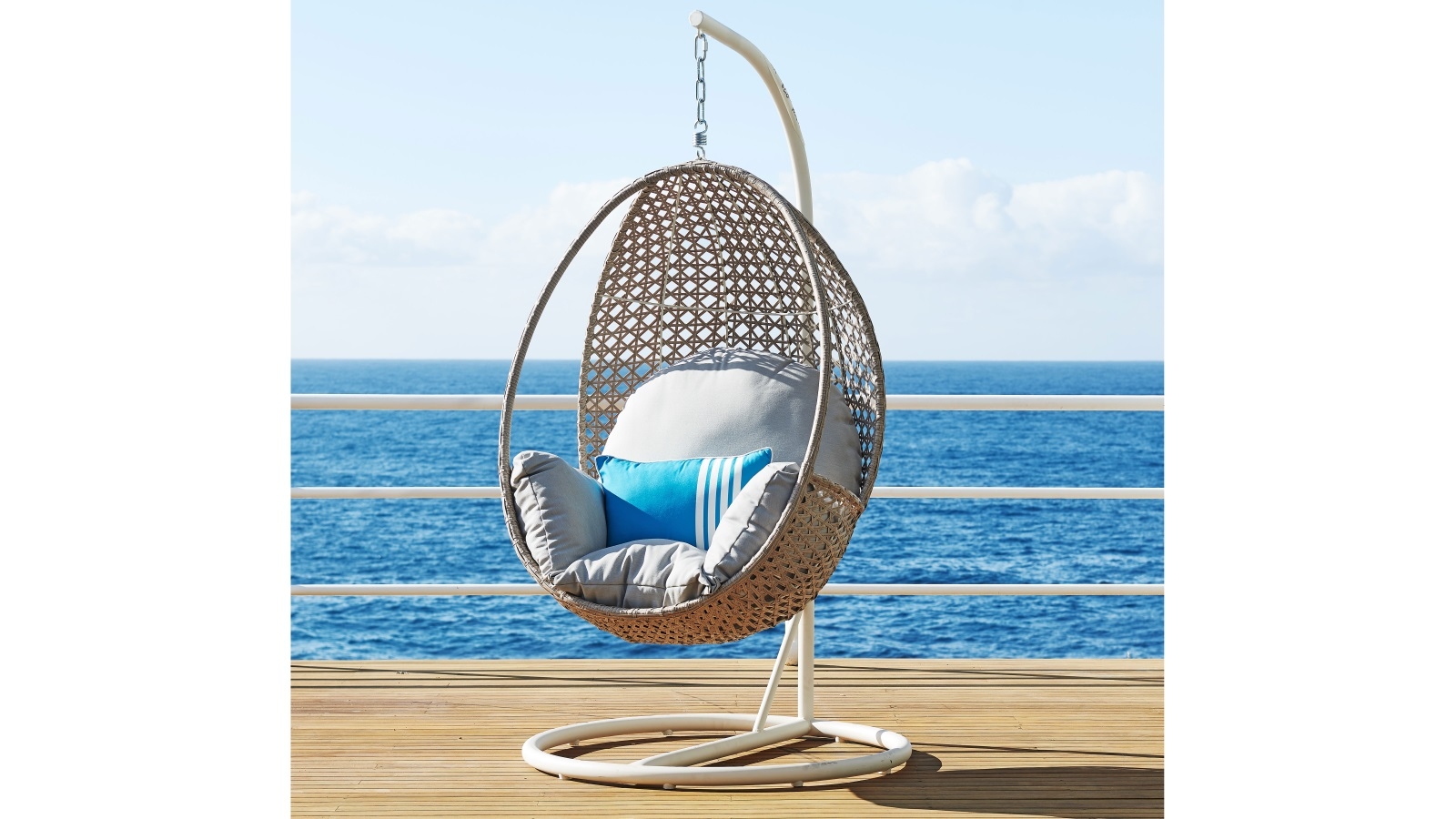 Ego Outdoor Hanging Egg Chair, White Outdoor Hanging Egg Chairs