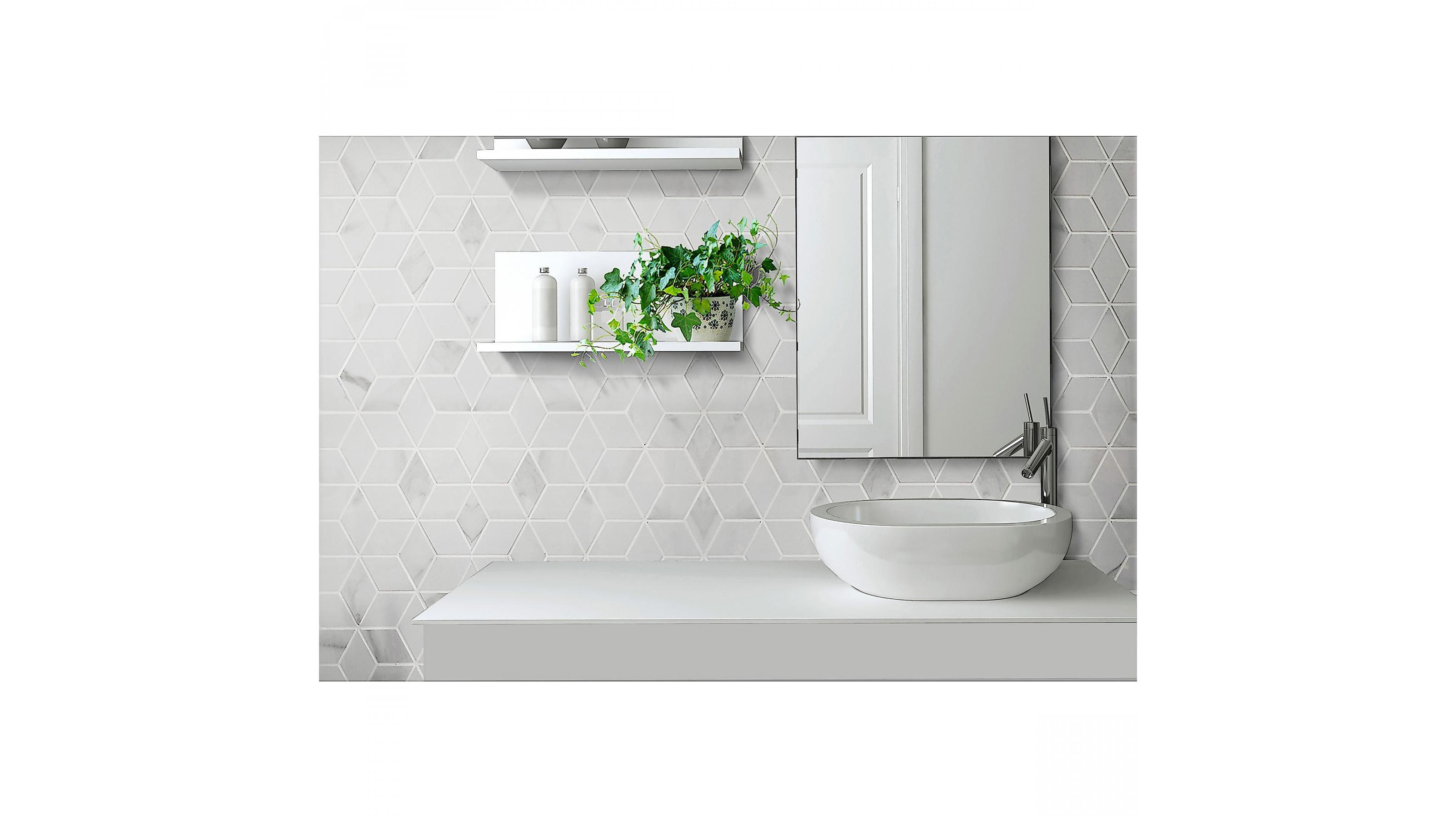 Carrara 3d Cube Mosaic Tile Harvey Norman Au