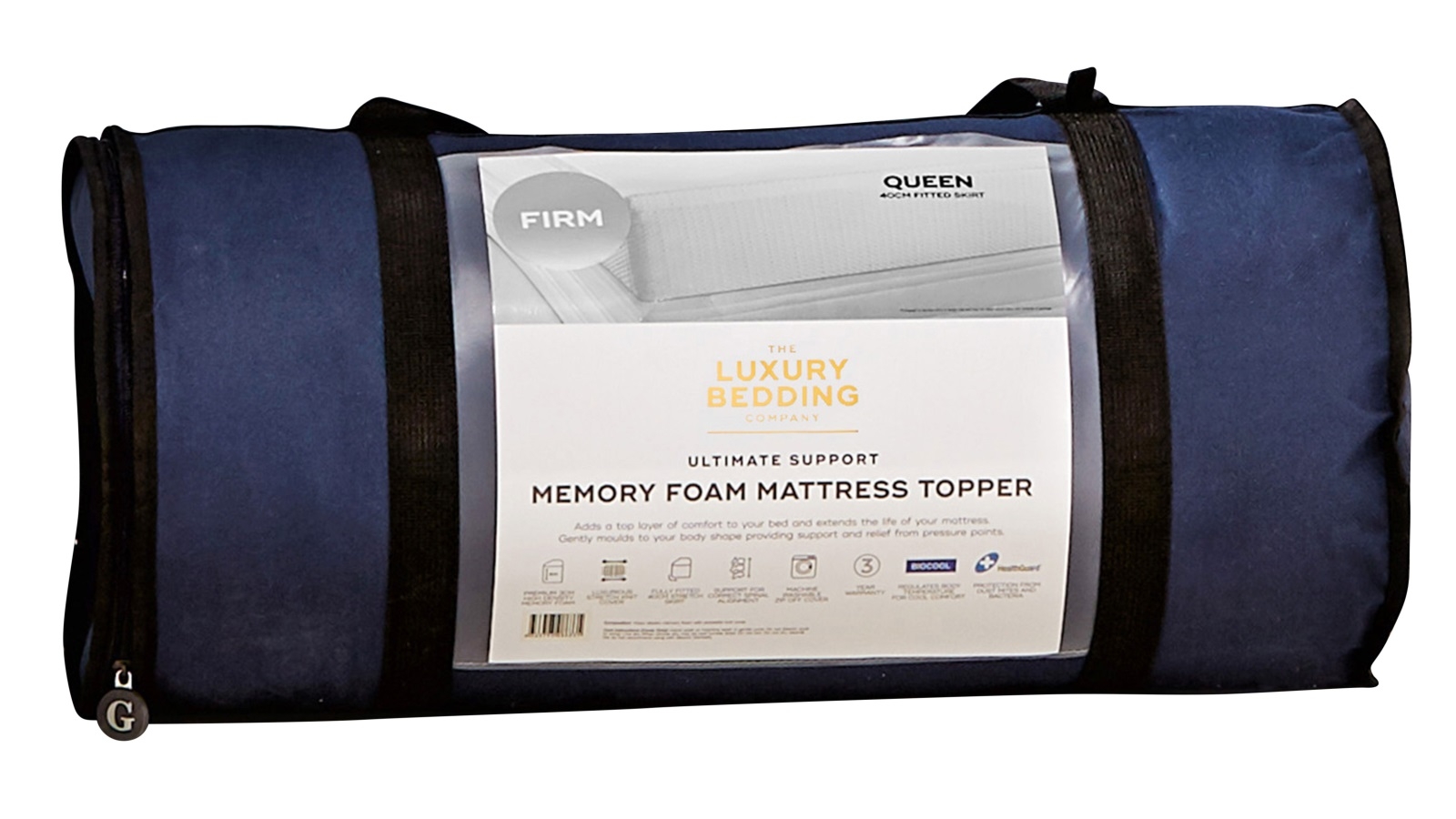 Mattress Pad with Cover 3" Queen Size High Density 4.0 Memory Foam Bed Topper 