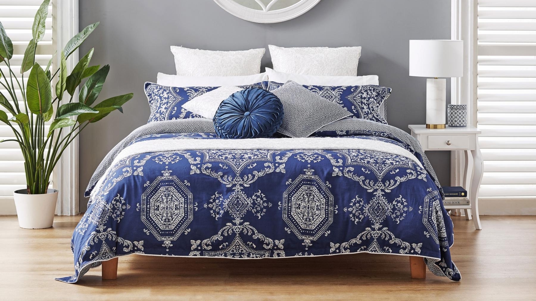 Buy Medallion Indigo Quilt Cover Set Harvey Norman Au