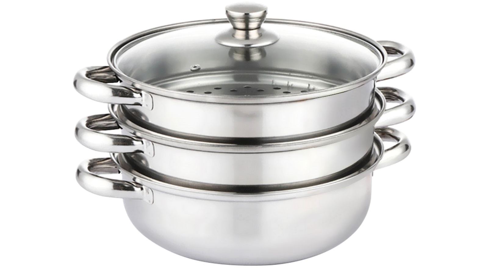 large 3 tier steamer