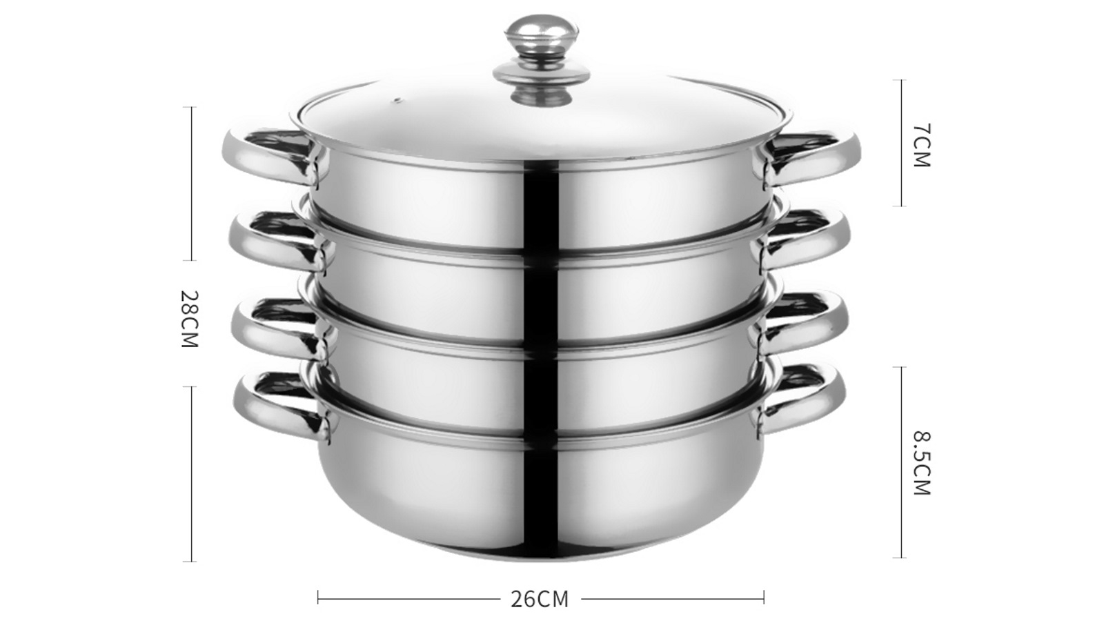 Buy Toque 4 Tier Stainless Steel Steamer Meat Vegetable Cookware Hot Pot  Kitchen - Silver | Harvey Norman AU