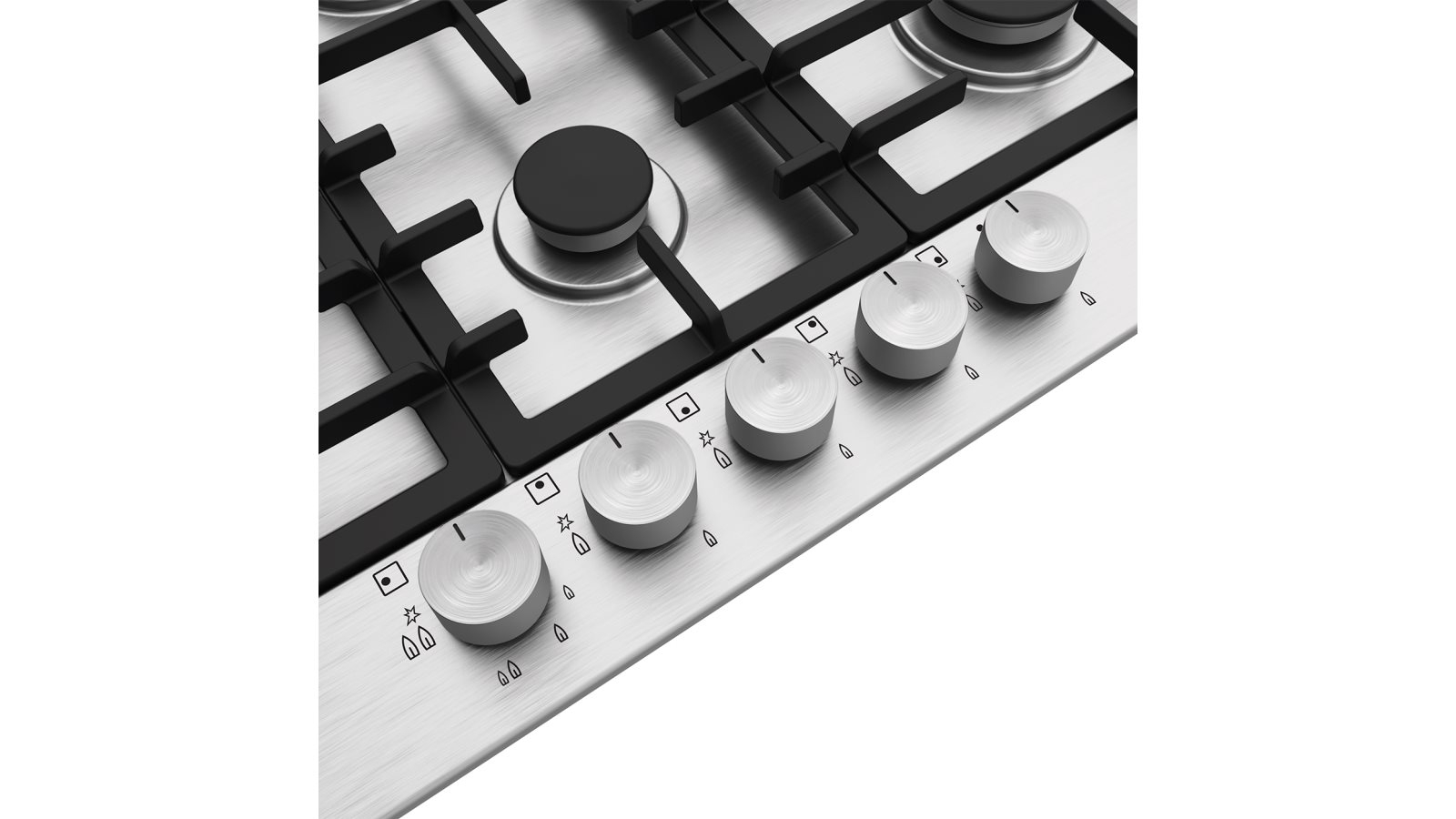aeg 5 burner gas hob stainless steel