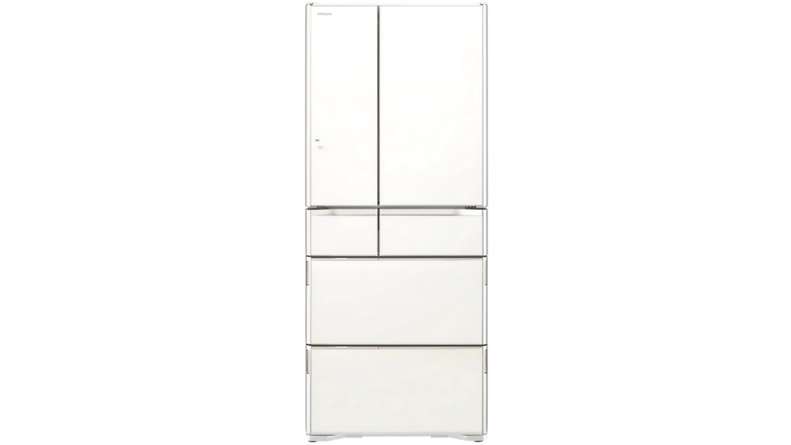 hitachi 638l french door fridge white