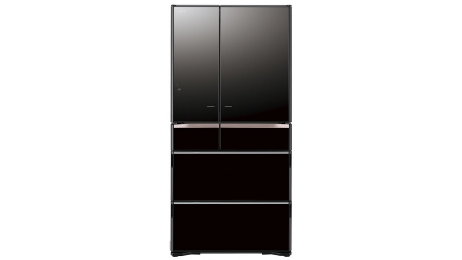 hitachi 735l mirror glass french door fridge